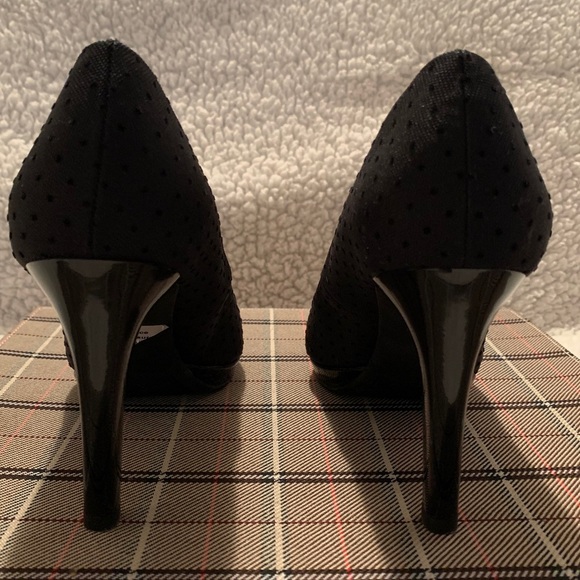 Black fabric high heels size 6 1/2 - Picture 6 of 8